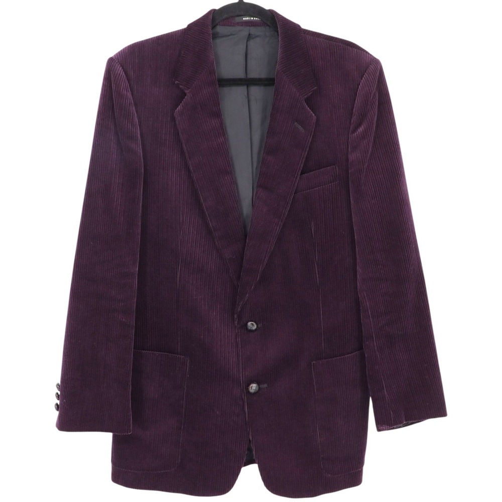 Tiger of Sweden by Gil Truedsson Mens Size 40R Purple Corduroy Blazer Sport Coat